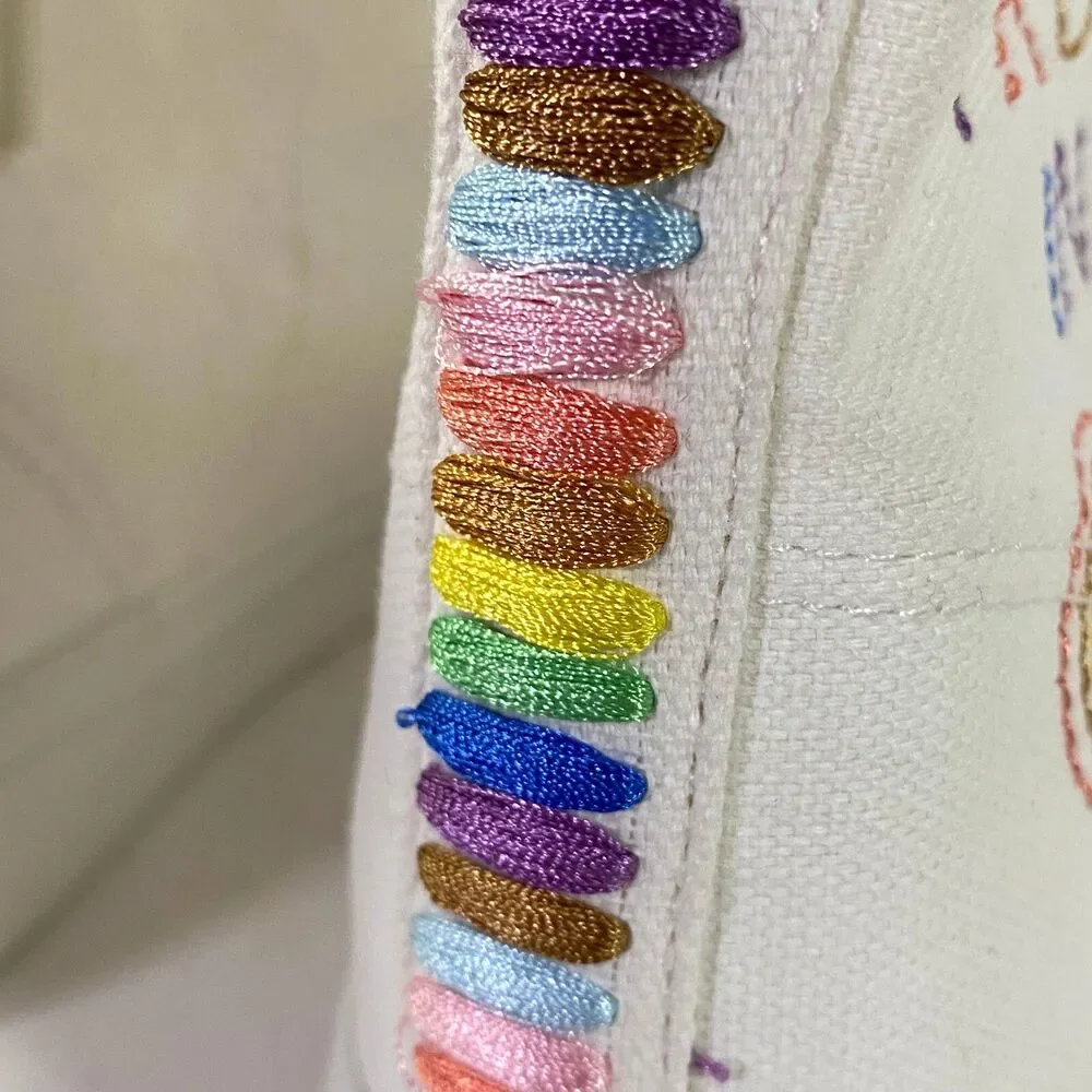 American Eagle Trust In Love High Top Sneakers Women Sz 10 Multicolor NWOT Read